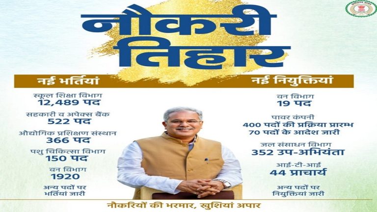 CM द्वारा आज तक की सारी भर्तियाँ इंतजार खत्म जो कहा सो किया