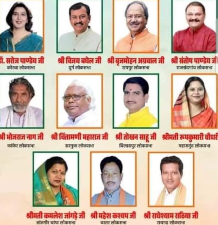 मोदी जी का मुख्य मंत्र सबका साथ BJP टिकिट वितरण 11 लोकसभा सीटों पर