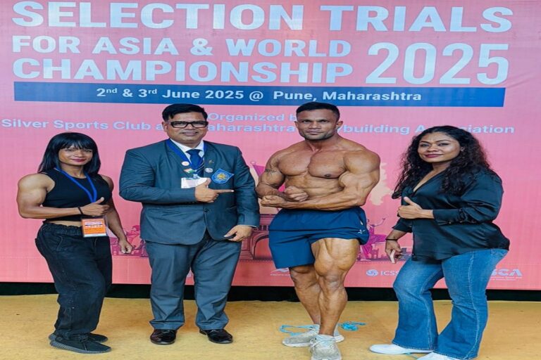 वर्ल्ड बॉडी बिल्डिंग चैंपियनशिप खेलने छत्तीसगढ़ से तीन खिलाड़ीयो का चयन